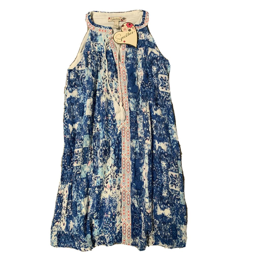 SOLD SPEECHLESS Tassel Tie Neck Dress - Size 8